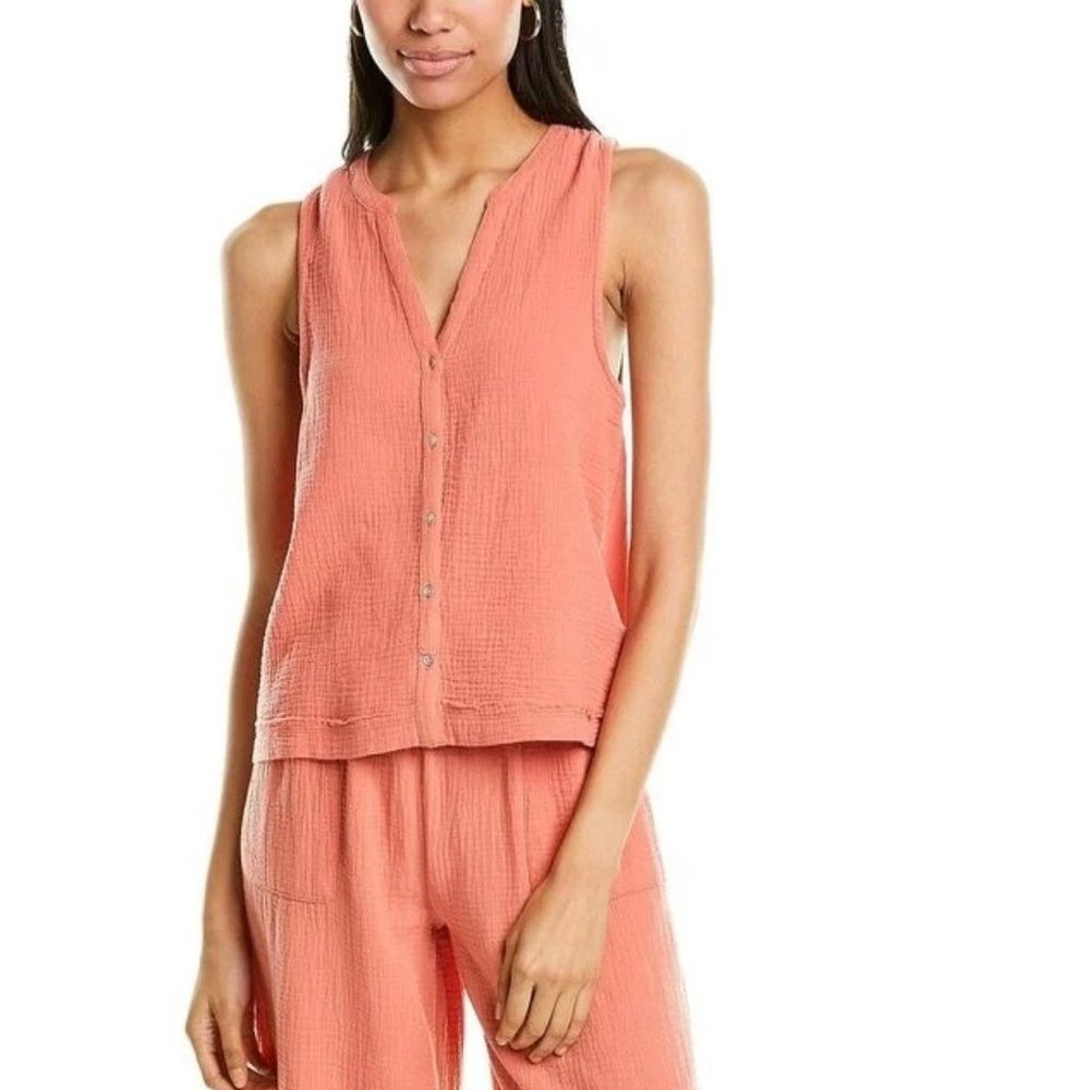 New Splendid Sleeveless Tank Top Terracotta